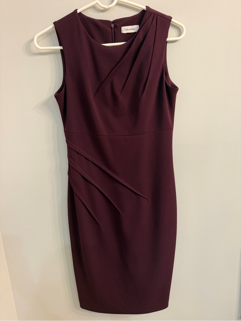 Calvin Klein Plum Sleeveless Sheath Dress